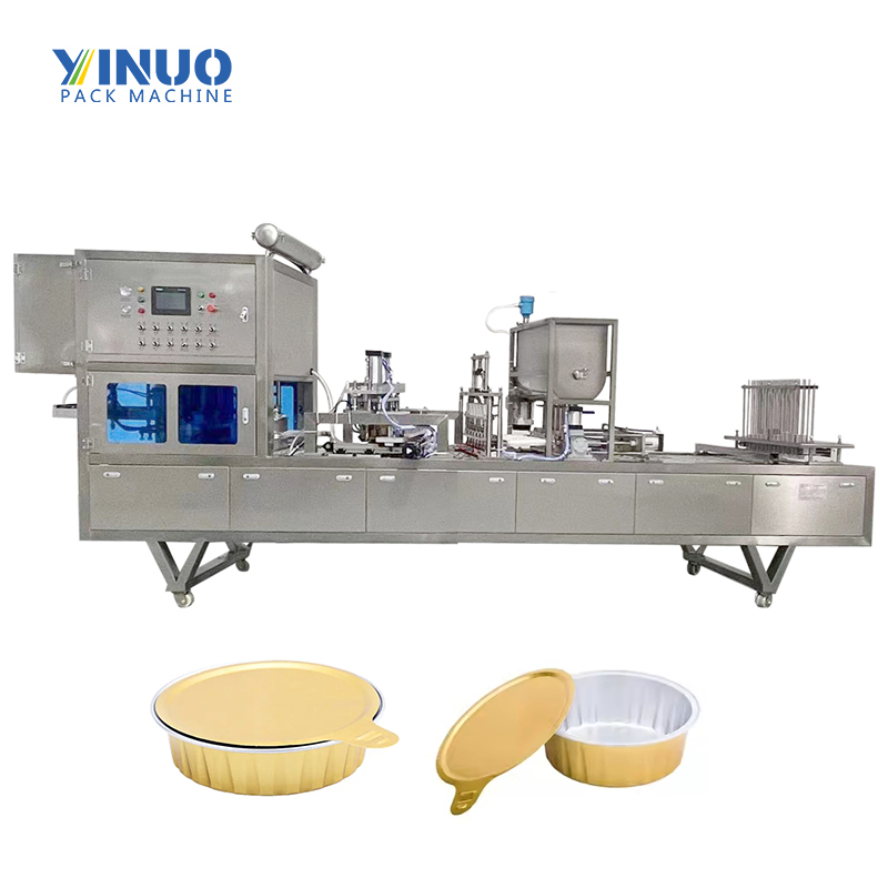 Automatic Sealer Food Aluminum Foil Tray Filling Sealing Machine