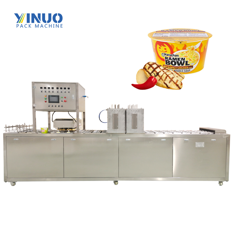 Automatic Turkey Japan Korea Highly Electrical Instant Noodle Paper Cup Bowl Filling Sealing Machine