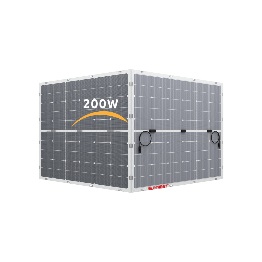 Bifacial 200W Full Black ETFE Flexible Balcony Lightable Solar Panel BIPV Module EU Balcony Power Plant
