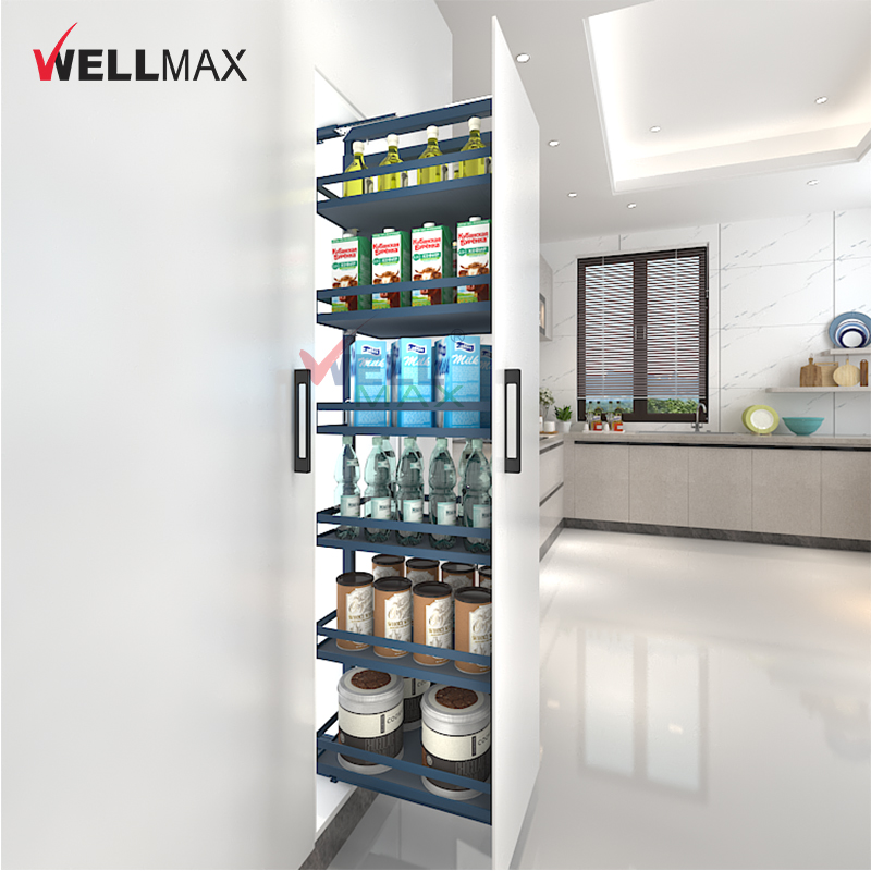 WELLMAX پینٹری یونٹ منظم کنندگان اور اسٹوریج مضبوط لوڈنگ قابلیت کابینٹ لارڈر ڈرɔ مکان پول آؤٹ بسکٹ