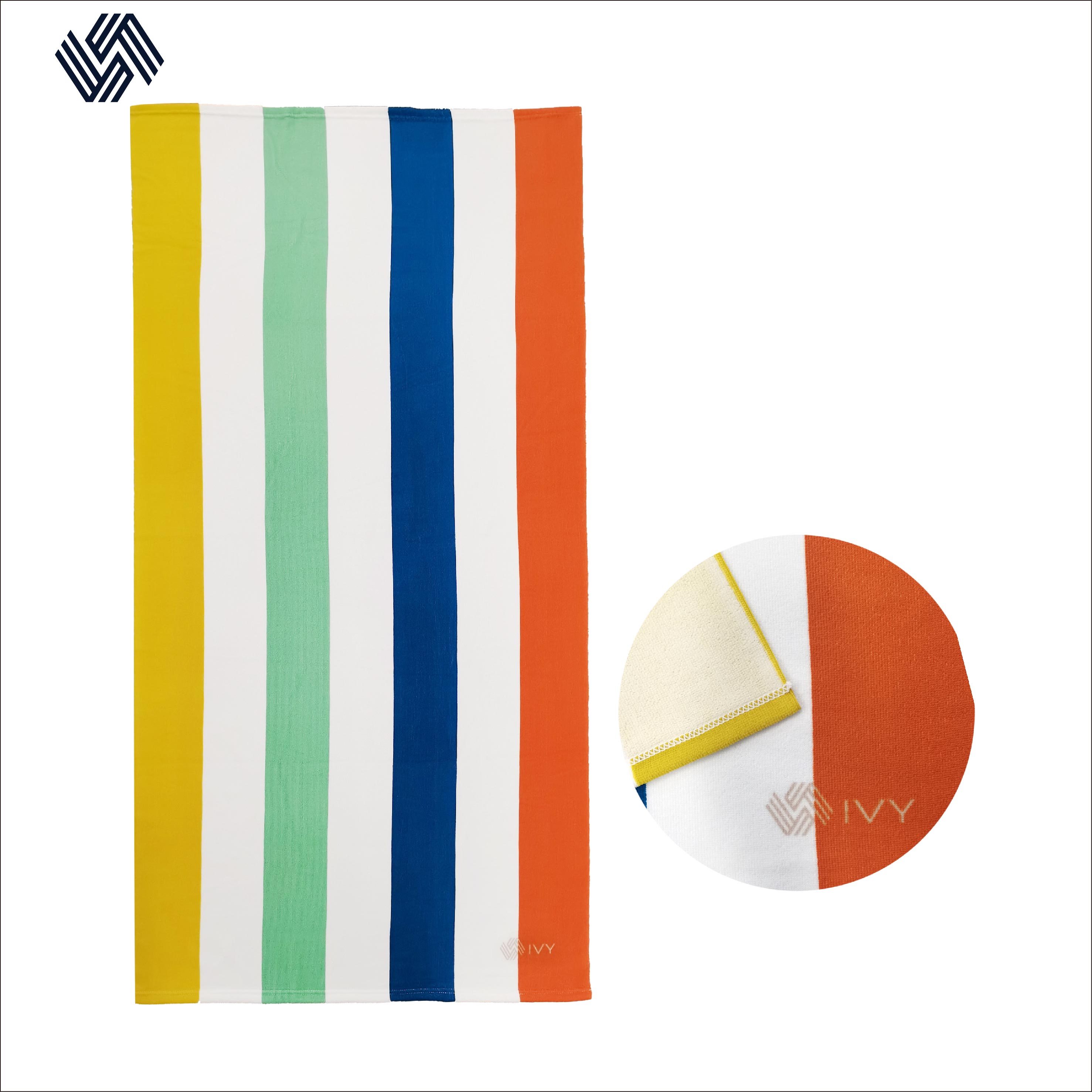 Microfiber terry beach towel