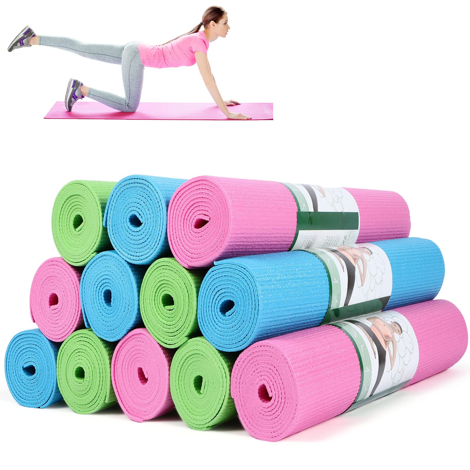 Fabrikk Naturleg PVC Yoga Mattar Ikke Slippe Tykkelse Mattar