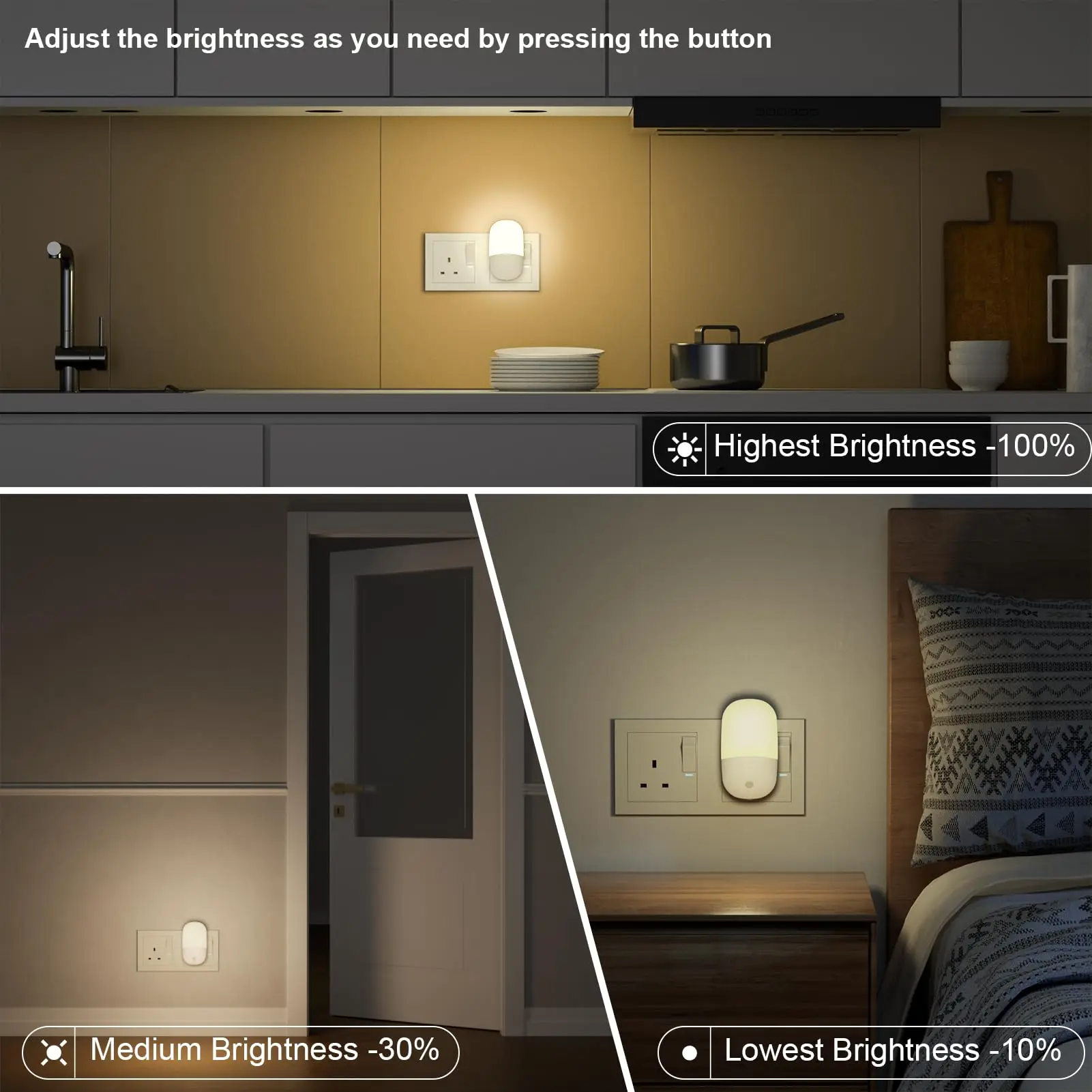 uk plug dusk to dawn light sensor sensor night lighting with 3 stage dimmer warm white kids for stair hallway kitchen bedroom-1