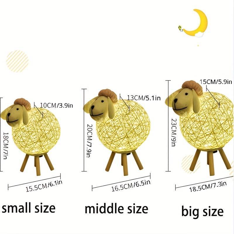 rgb night light 16 color led sheep projector wall atmosphere lighting children for bedroom home room creative decor gift lamp-2