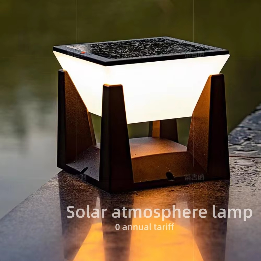 Solar Powered Outdoor Garden Lantern | Weatherproof Post Lamp with Auto-Illumination - Eco-Friendly Energy Saving Design