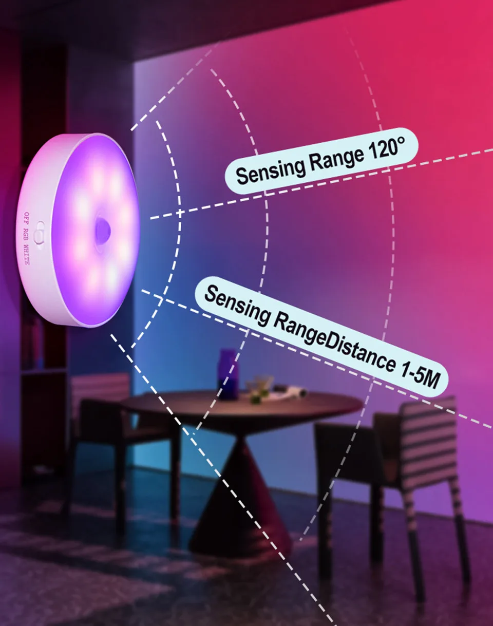 motion sensor light rgb night light usb rechargeable led lamp home room decoration ambient lights -4