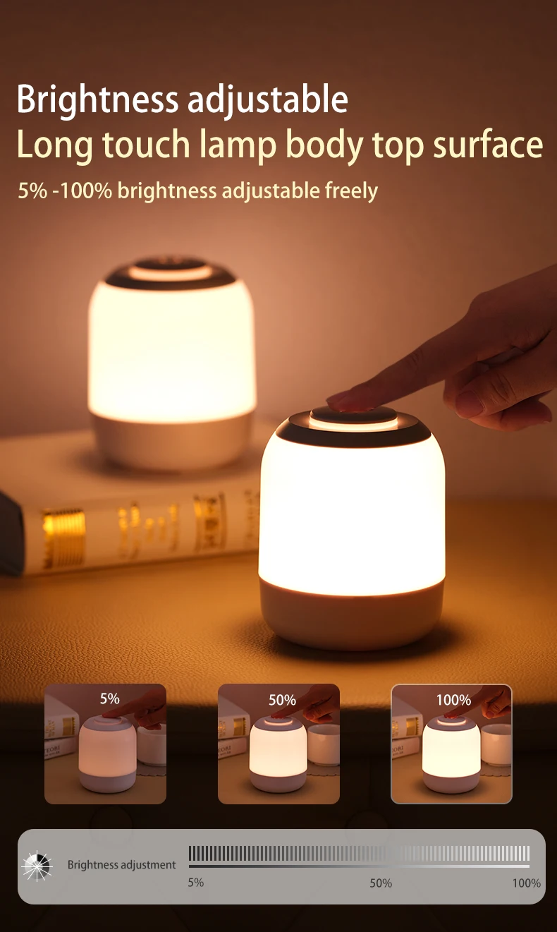 touch lamp night lights usb led table lamp bedside lamp bedroom lamp with touch sensor portable read book lights for kids gifts-5