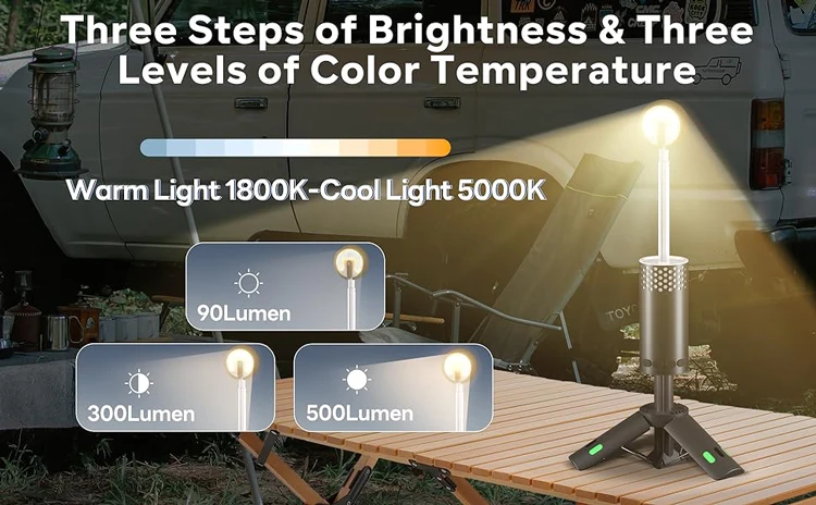 camping light dimming camping lantern with tripod and sos rescue signal adventure hiking emergency portable searchlight-8