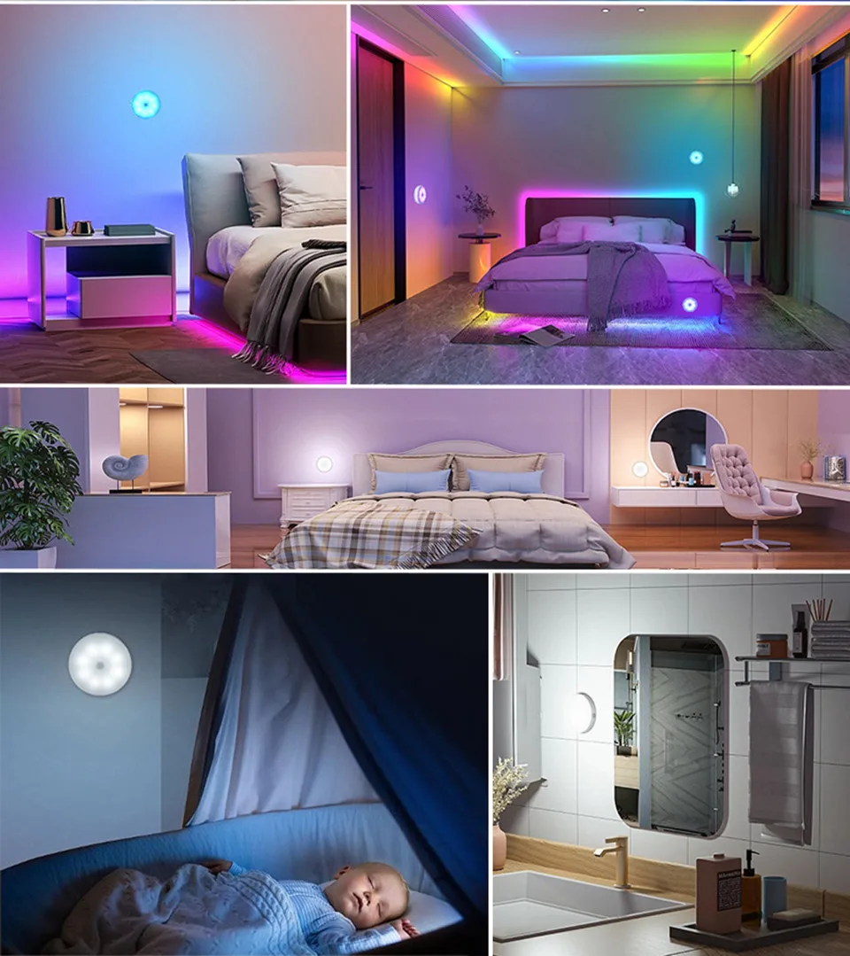 motion sensor light rgb night light usb rechargeable led lamp home room decoration ambient lights -6