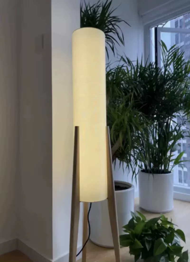 japanese style quiet and zen style floor lamp retro new chinese walnut color living room bedroom tea room designer sofa lamp-13