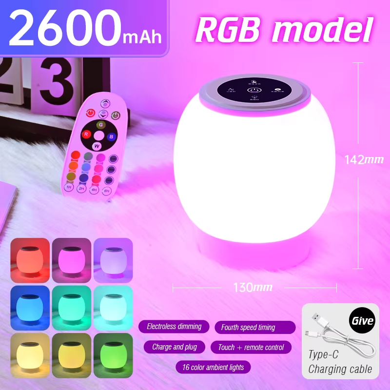 LED Night Light Touch Lamp Table Lamp Bedside Lamp Bedroom Lamp with Touch Portable USB Desk Lamp Light for Kids Gift