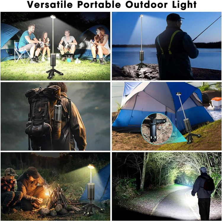 camping light dimming camping lantern with tripod and sos rescue signal adventure hiking emergency portable searchlight-4