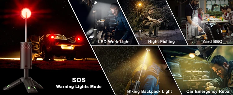camping light dimming camping lantern with tripod and sos rescue signal adventure hiking emergency portable searchlight-6