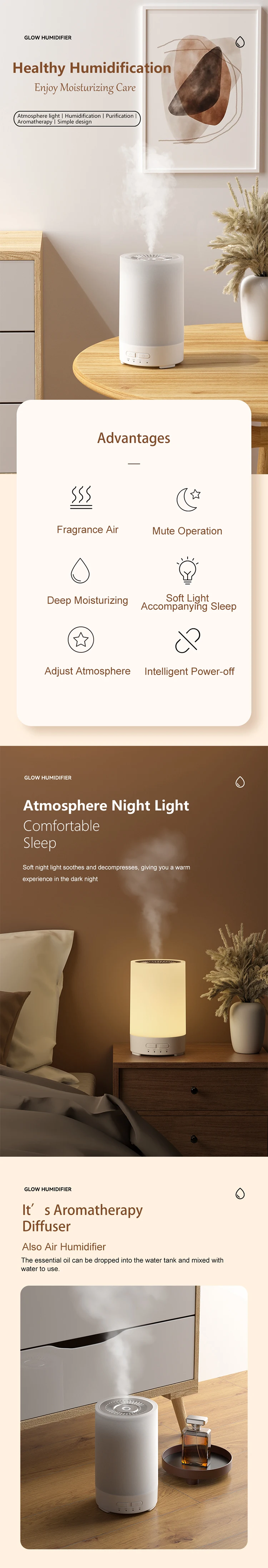 150ml remote control usb power supply ultrasonic silence atomizing air humidifier timeable settings essential oil aroma diffuser-1