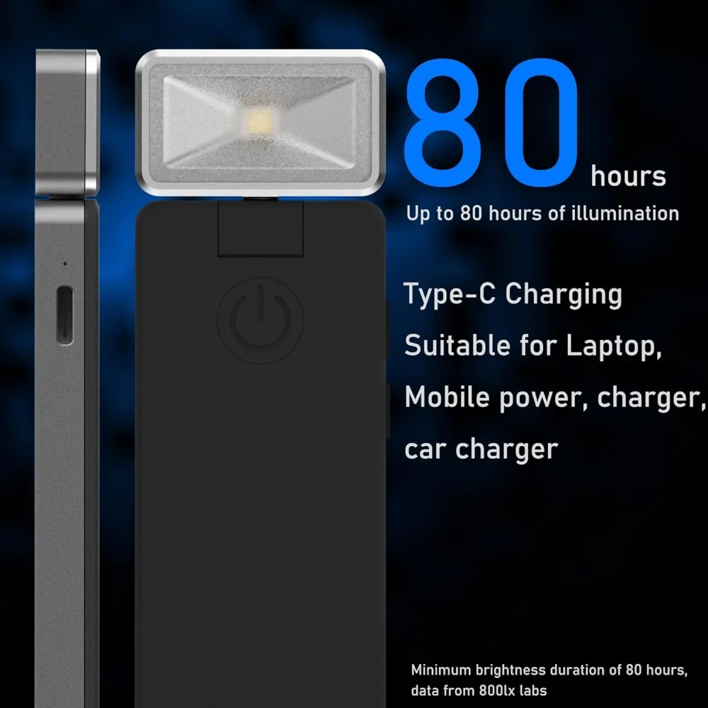 led rechargeable clip on book light 3 colors 5 brightness bed reading night light eye protection bookmark lamp mini book lamp-6
