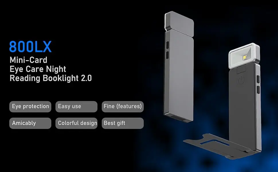 led rechargeable clip on book light 3 colors 5 brightness bed reading night light eye protection bookmark lamp mini book lamp-1