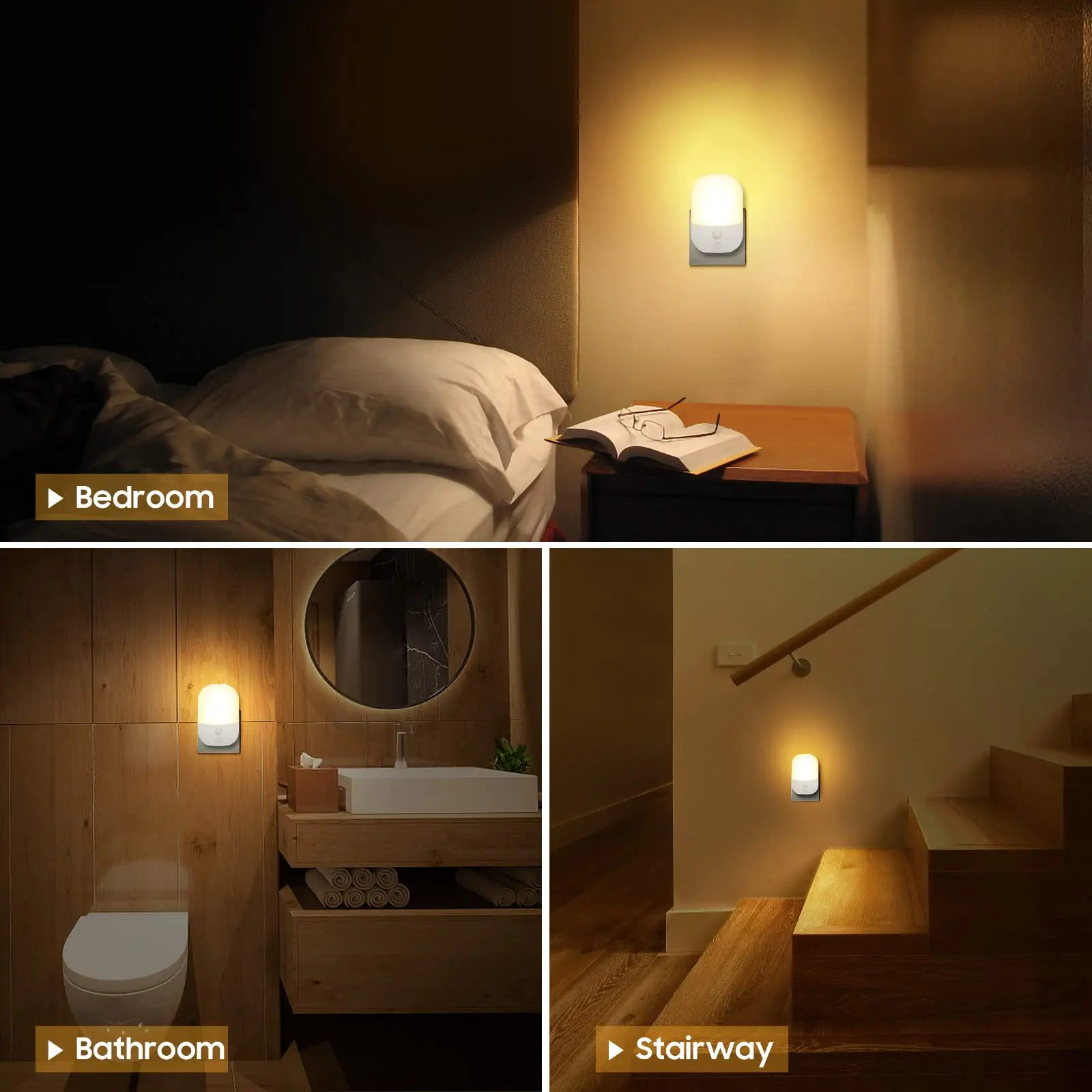 uk plug dusk to dawn light sensor sensor night lighting with 3 stage dimmer warm white kids for stair hallway kitchen bedroom-5