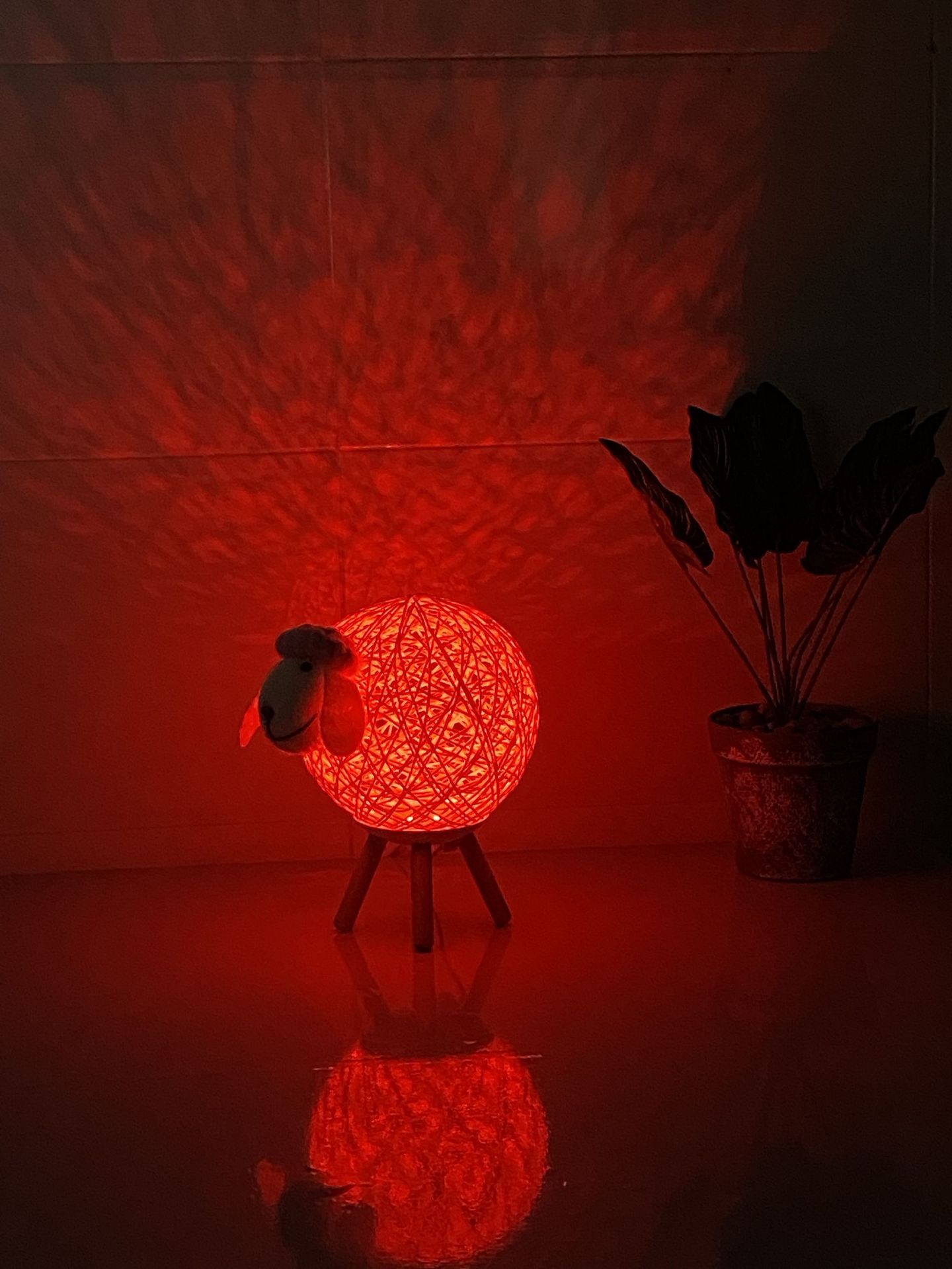 rgb night light 16 color led sheep projector wall atmosphere lighting children for bedroom home room creative decor gift lamp-10