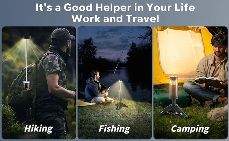 camping light dimming camping lantern with tripod and sos rescue signal adventure hiking emergency portable searchlight-3