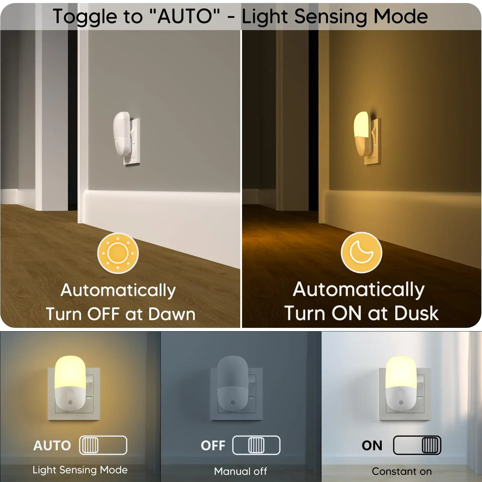 uk plug dusk to dawn light sensor sensor night lighting with 3 stage dimmer warm white kids for stair hallway kitchen bedroom-4