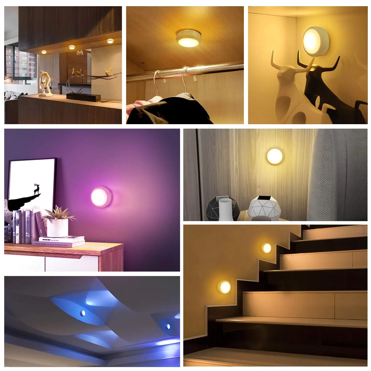 battery powered interior closet light led puck lamp remote control 13 colors decoration for wardrobe under cabinet night light-10