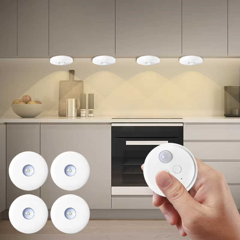 Night Light With Motion Sensor 3 Colors Modes Led Under Cabinet Night Light Cupboard Wardrobe Bedroom Lamp for Closet Stairs