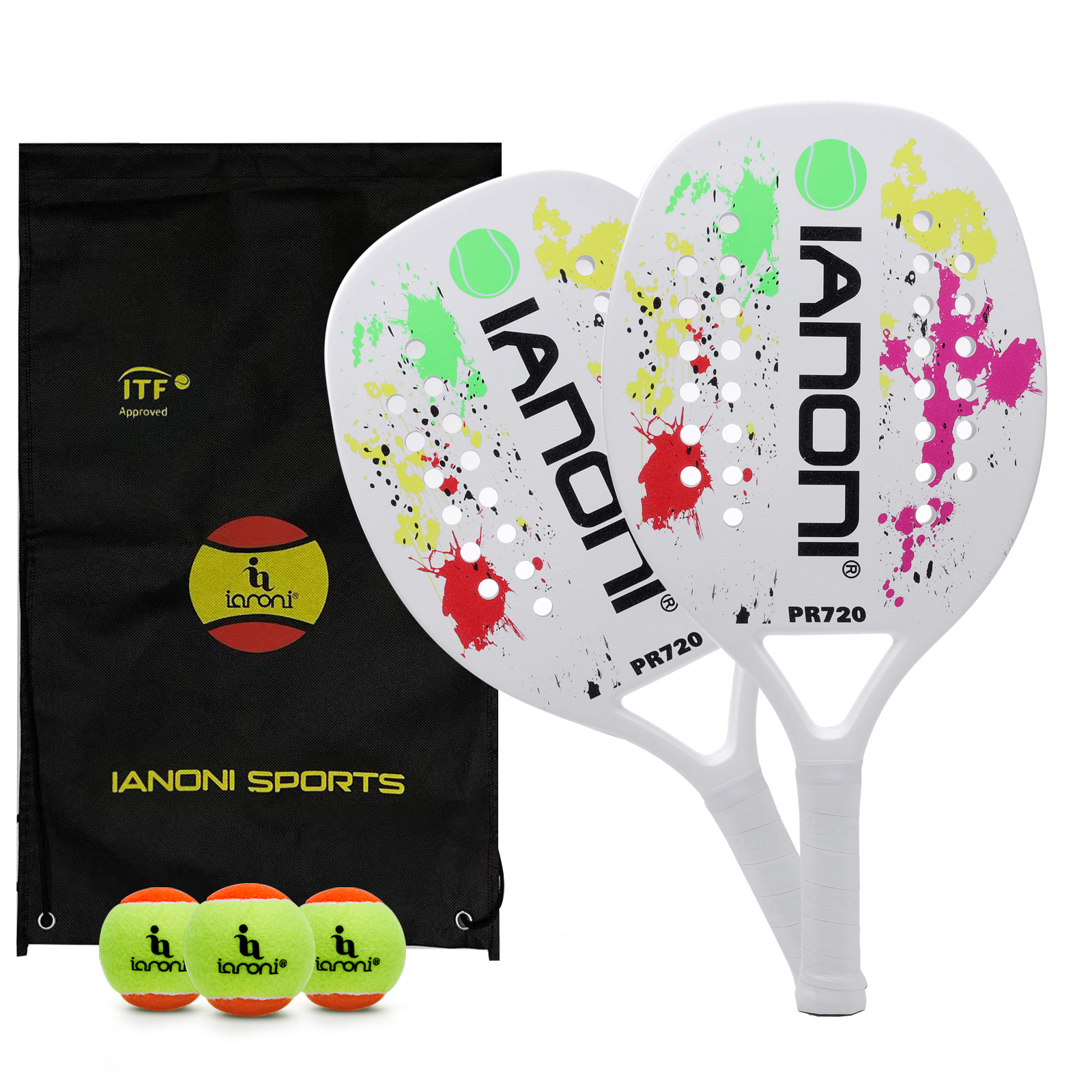 IANONI PR720 Beach Tennis Racket Set