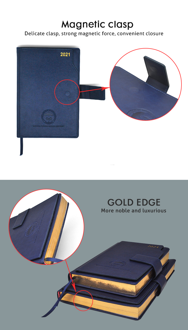 Customize Pu Leather Cover Planner Customizable High-End PU Leather Cover Planner with Personalized Designs manufacture