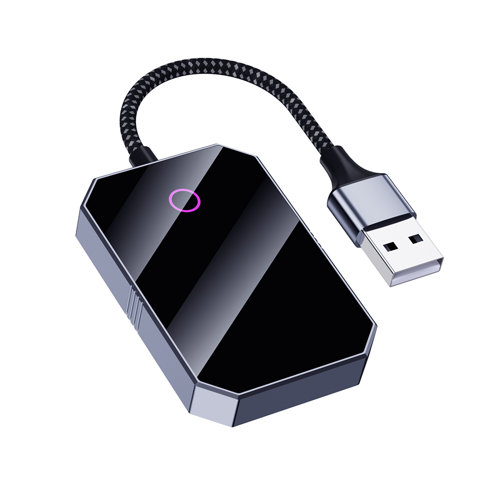 Fuallwin Coche Wired to Wireless Carplay Box Adaptador USB 2 in 1 Carplay Adapter Converter for Android iPhone