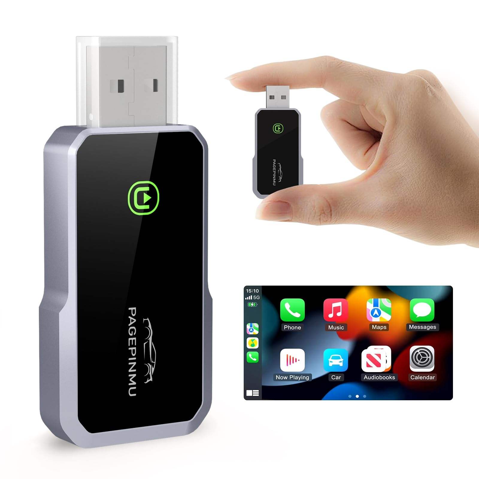 Fuallwin adattatore CarPlay Wired to Wireless WiFi Ai USB Dongle Plug jeu de voiture sans fil Convert Automotive Electronic Wireless CarPlay Adapter for apple