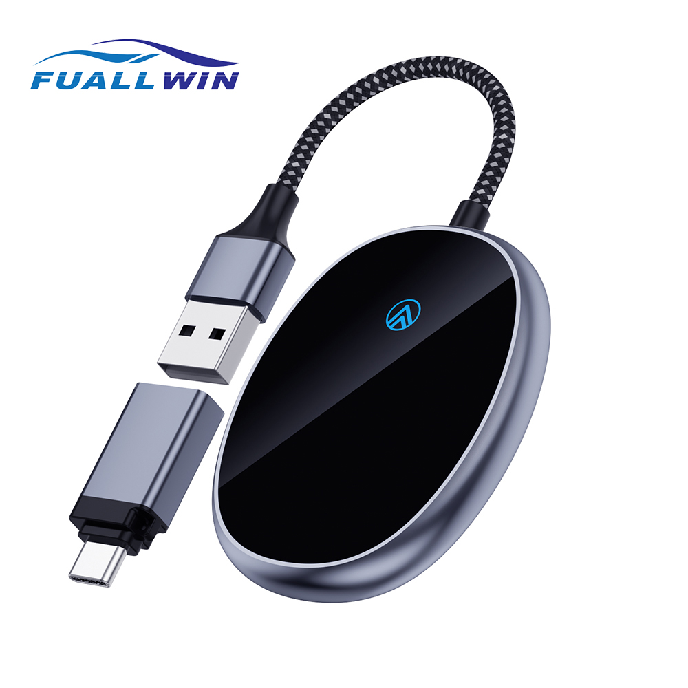 Fuallwin Car Carplay Android Auto Adapter Wireless Voiture Carplay Adaptateur Dongle 
