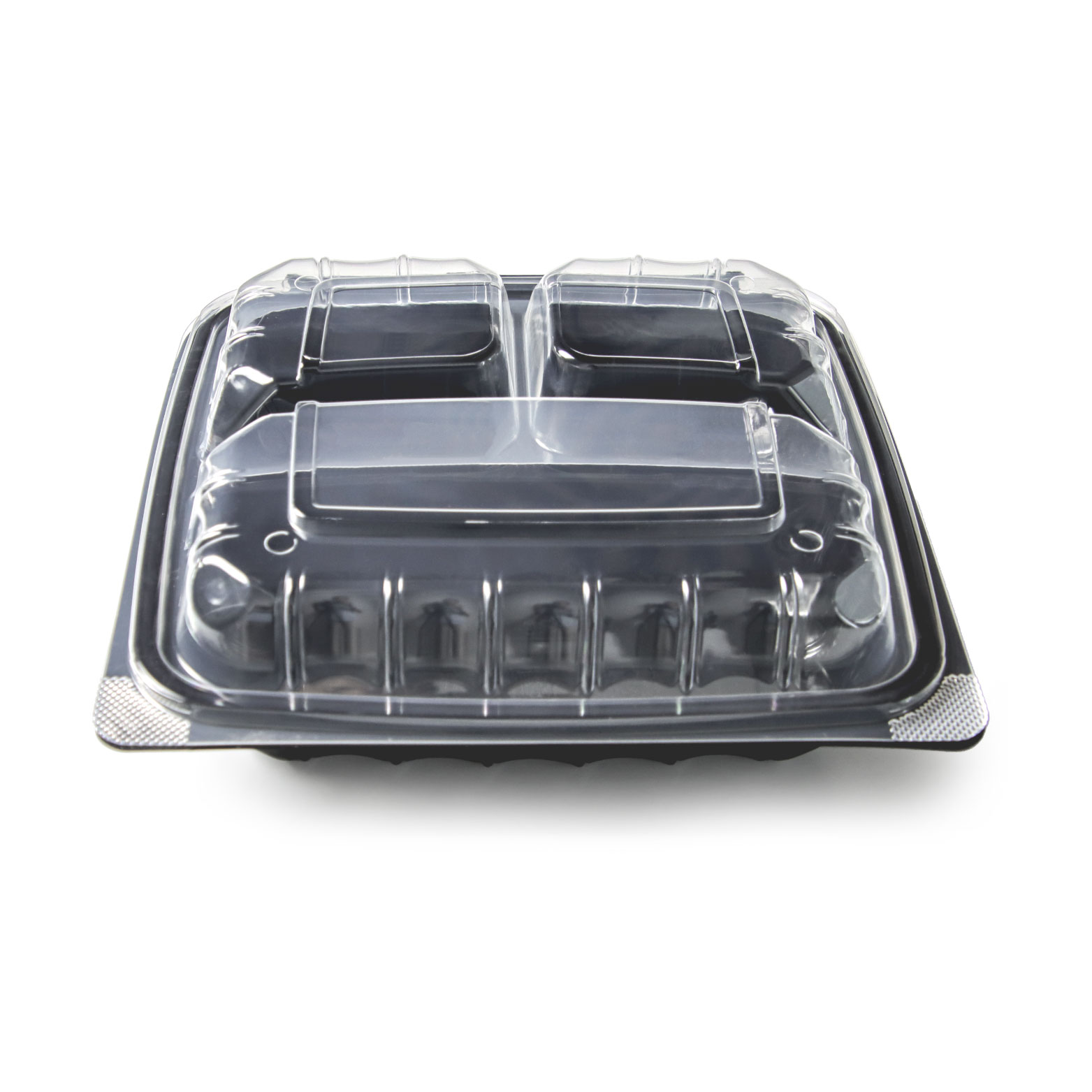 3-Compartment Takeaway Packaging Wholesale Clamshell PP Lunch Box