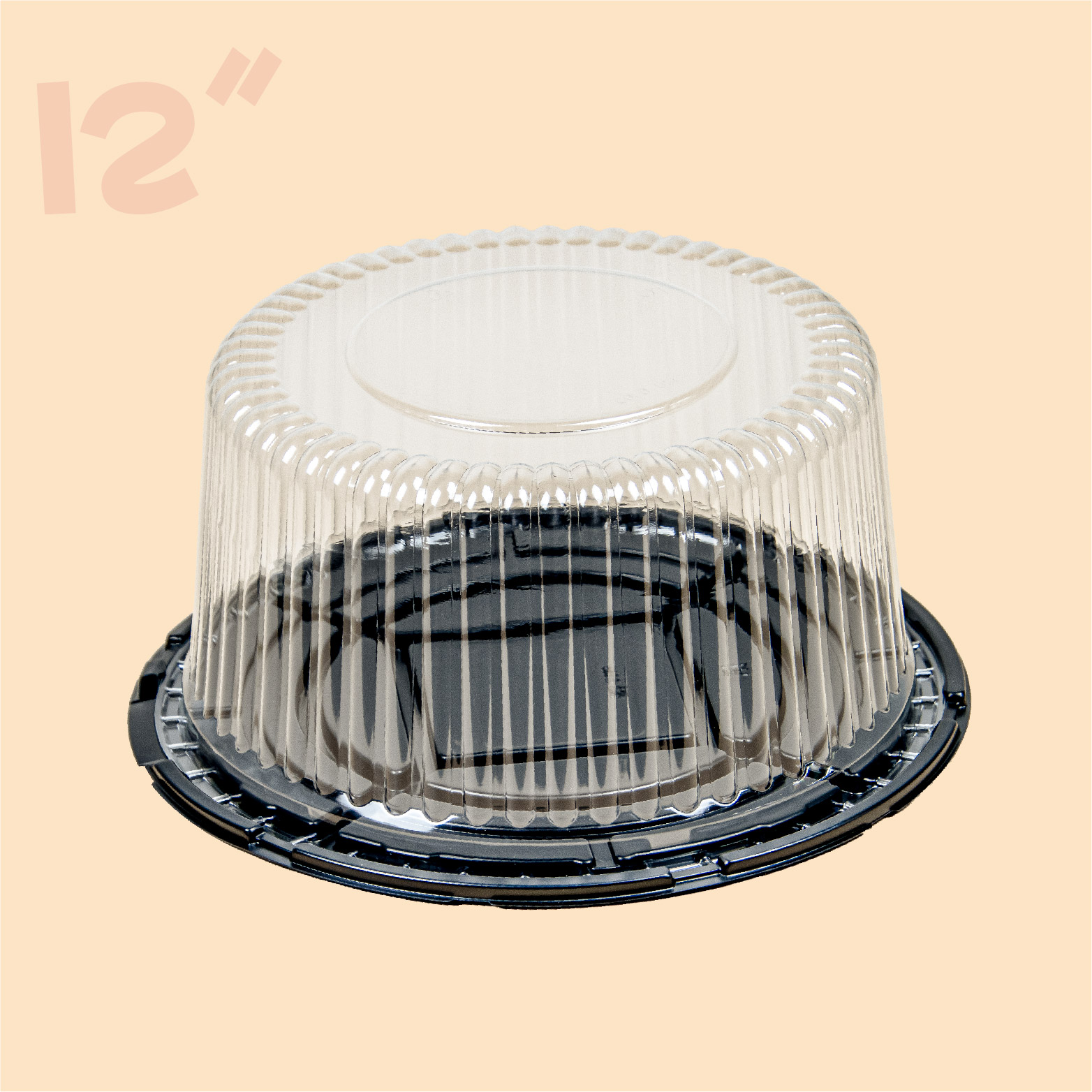 12-inch Custom Round Clear PET/RPET Plastic Cake Box