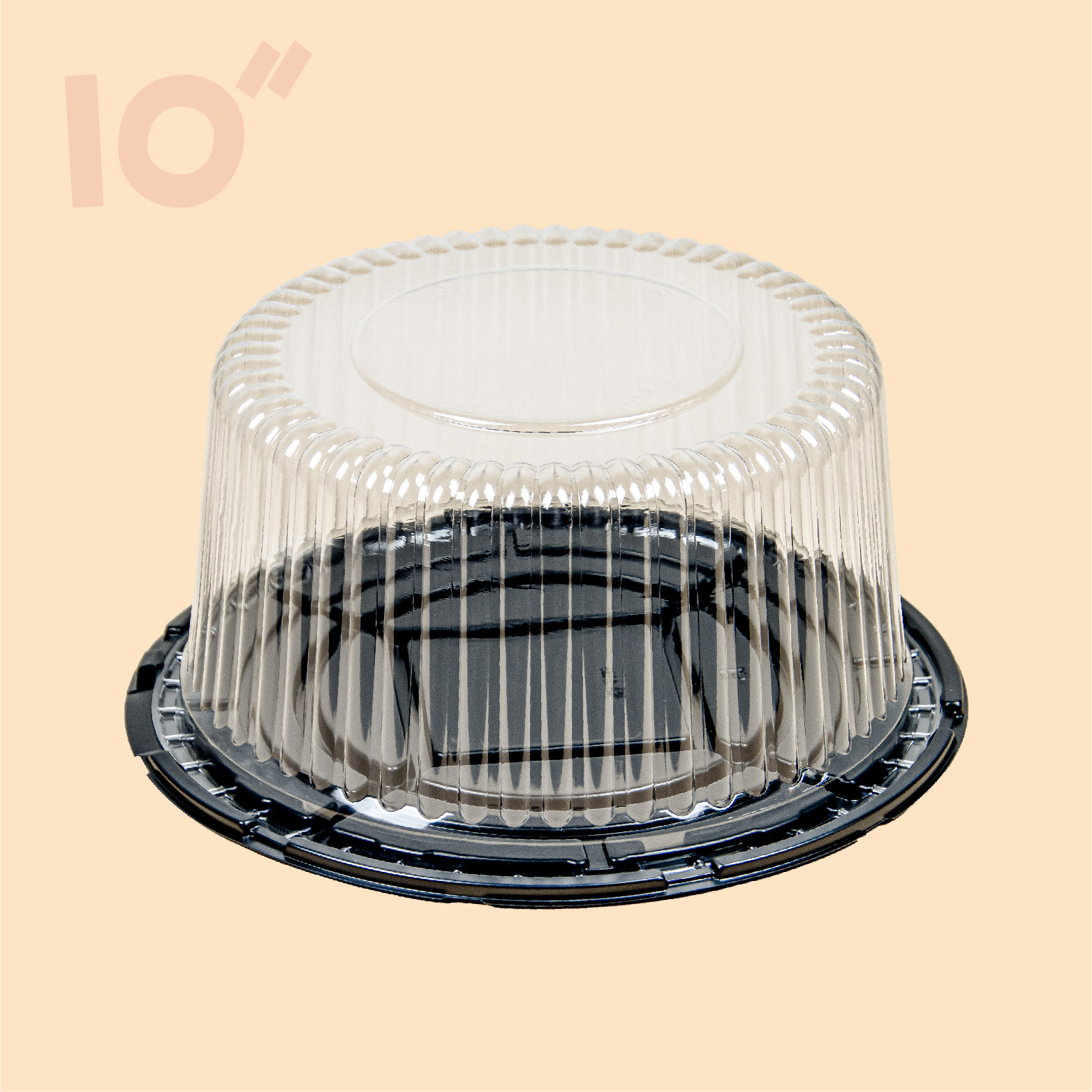 10-inch Custom Round Clear PET/RPET Plastic Cake Box​