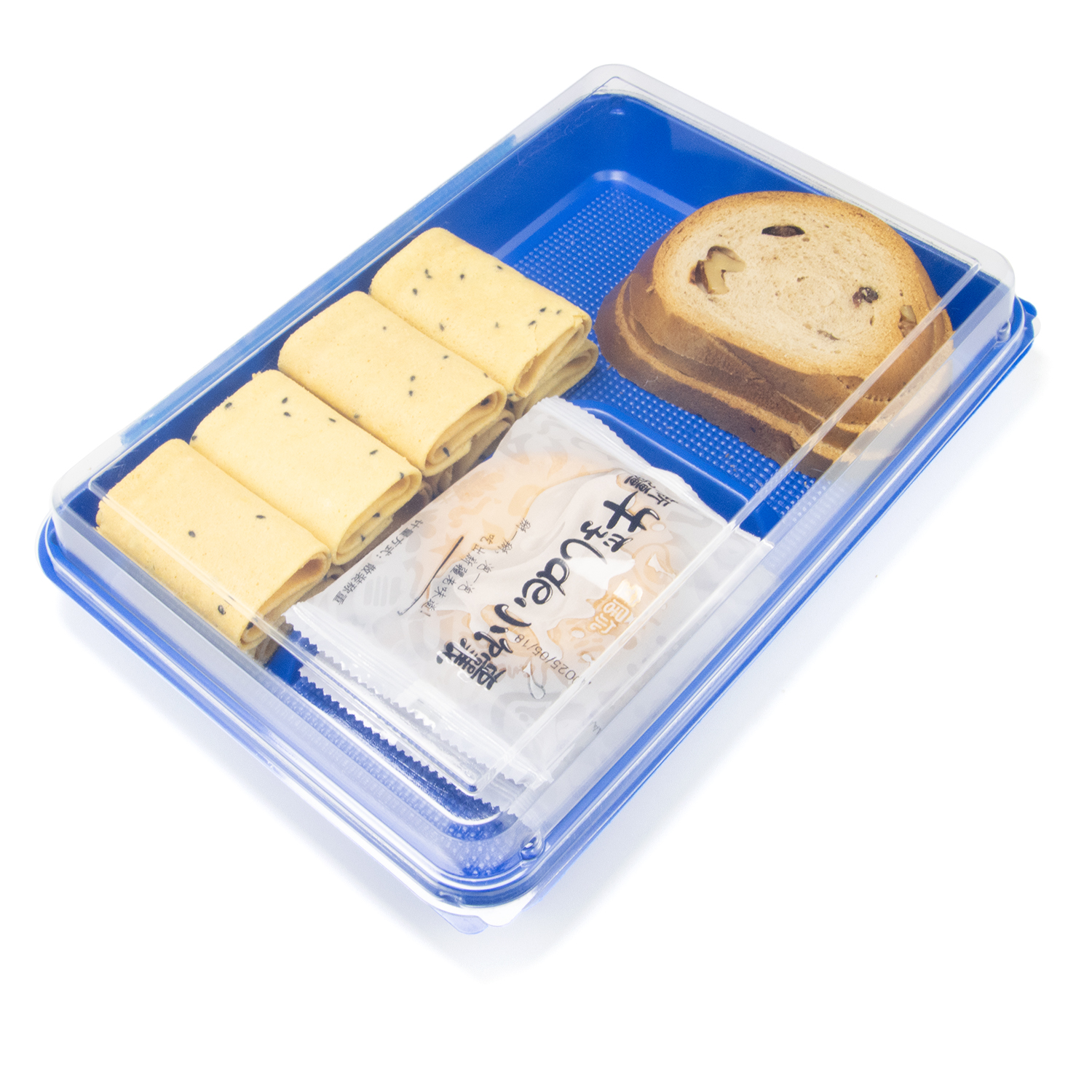 Blue Recyclable PP Plastic Food Container With PET Lid