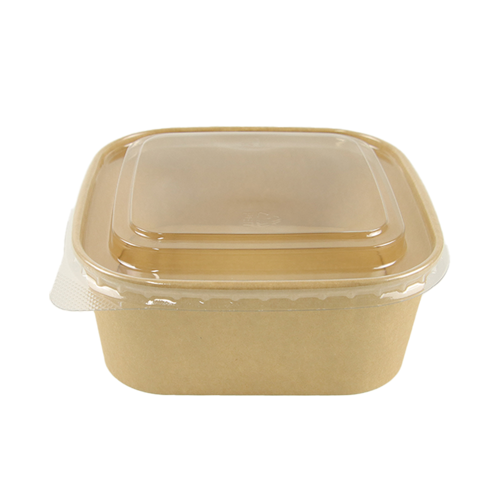 karti Paper Bowli 1300ml ee Dhexdhexaad PP Transparent Lid