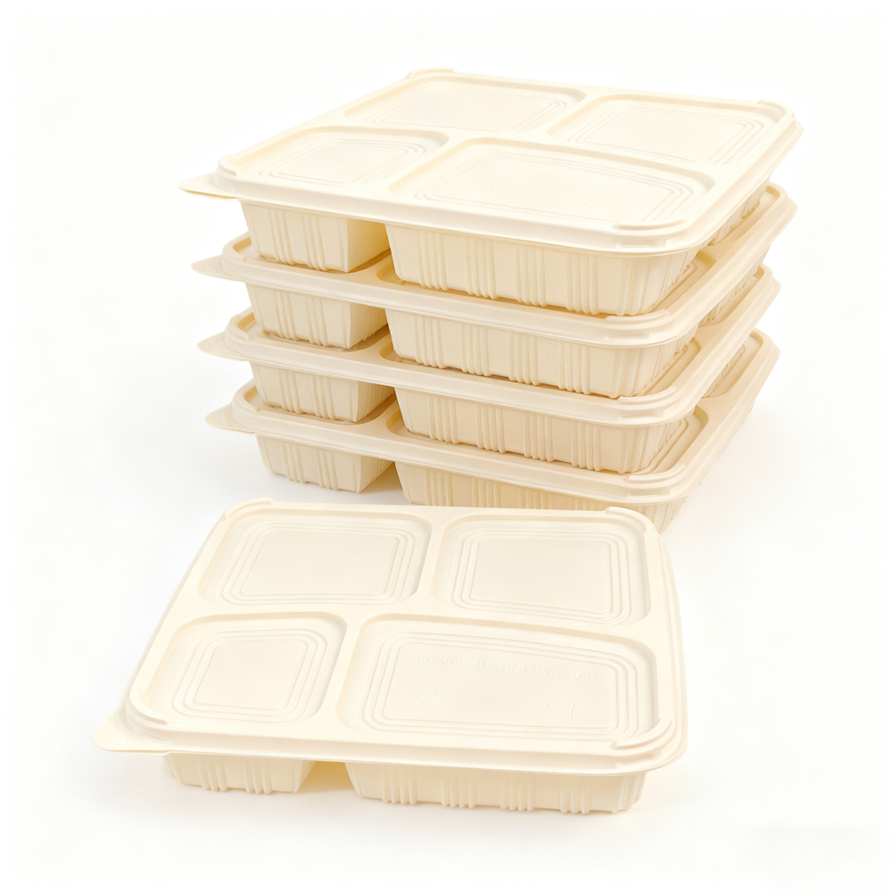 Fabrieksverkoop van wegwerpbare biologisch afbreekbare maïsstarch wegbrengvoedselcontainers en verpakkingen
