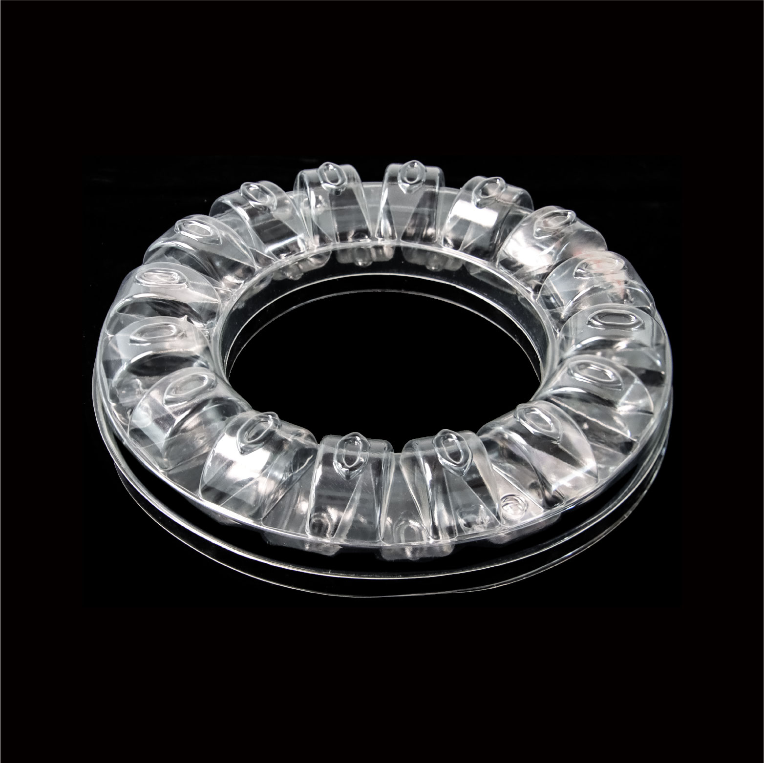 16-ячеечная круглая прозрачная пластиковая упаковочная коробка RPET для маффинов