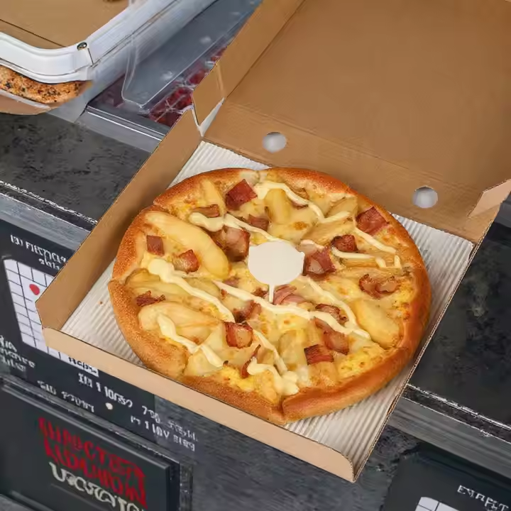 Kohandatav kordumatult kasutatav kraafipaberist pizza kast toidu võtmiseks