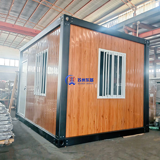 Prefabricated office building has been installed today