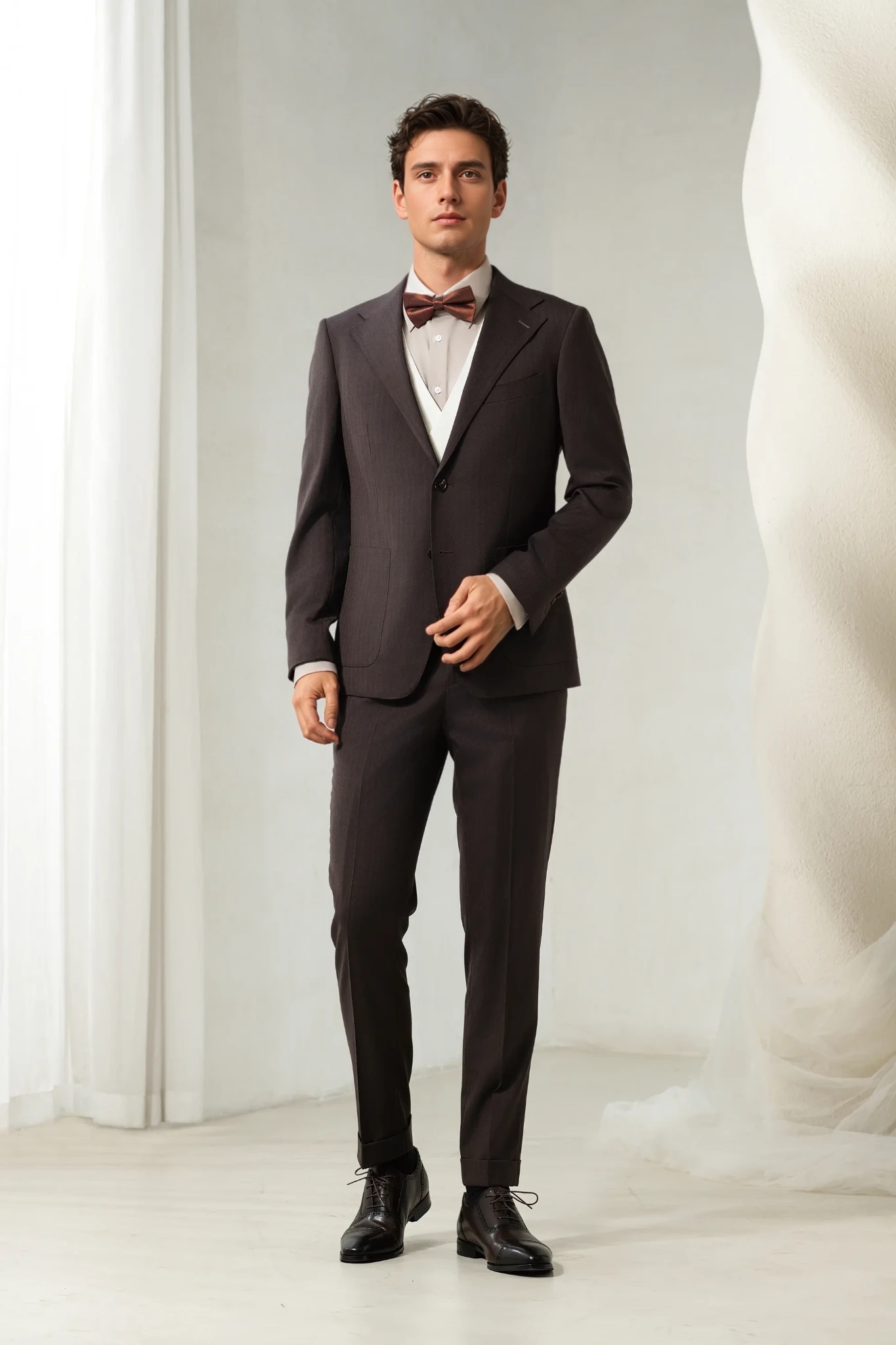 قوة البذلات ذات الأزرار المزدوجة للرجال