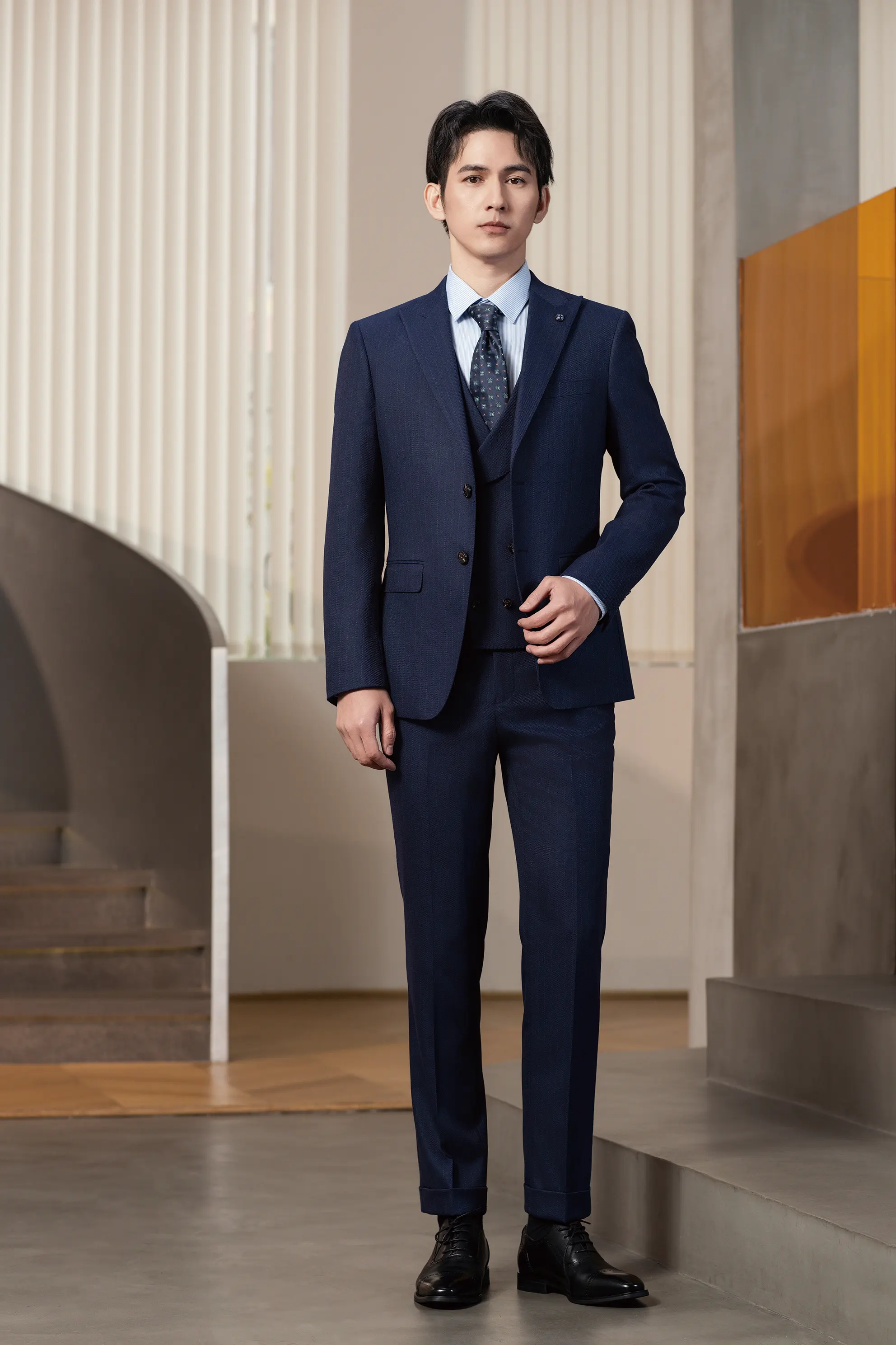2025 Tuxedo Navy Blue  Suit 6719