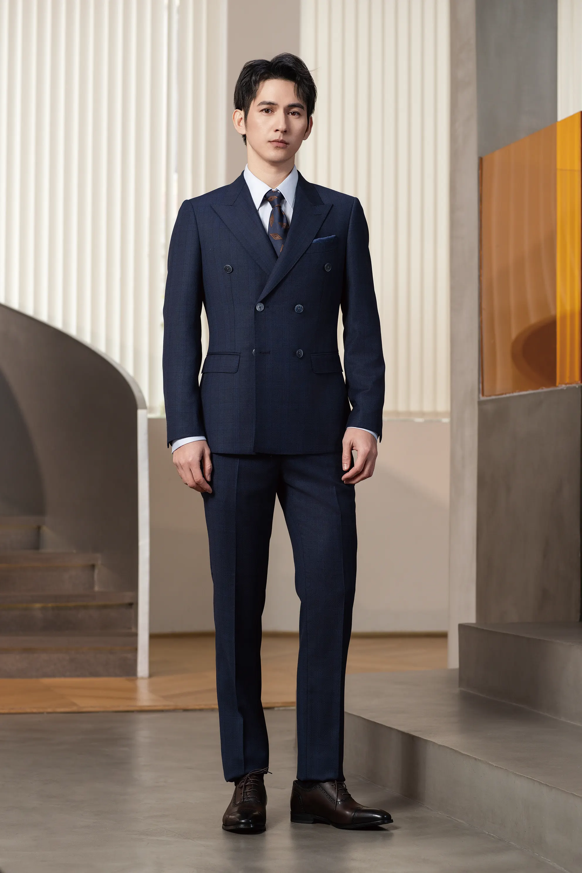 2025 Tuxedo Navy Blue  Suit  8809