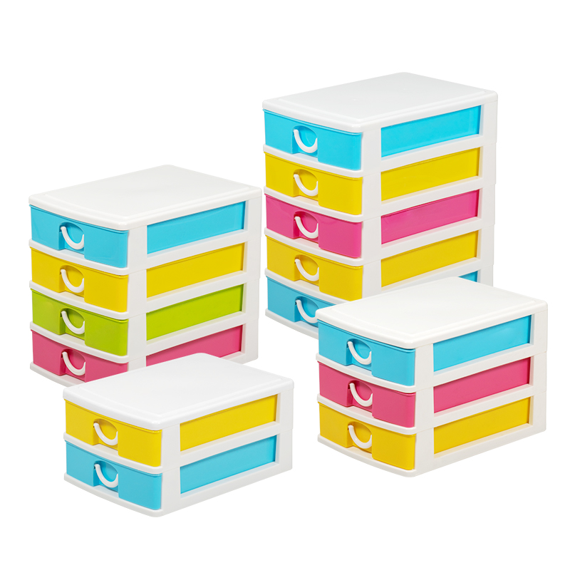 ไอเท็ม หมายเลข 3201 โรงงาน 2/3/4/5 ชั้น กล่องเก็บของแบบพลาสติกหลายฟังก์ชัน ลิ้นชักบนโต๊ะทำงานสำหรับบ้านและสำนักงาน เครื่องสำอาง เมคอัพ และผลิตภัณฑ์ดูแลผิว