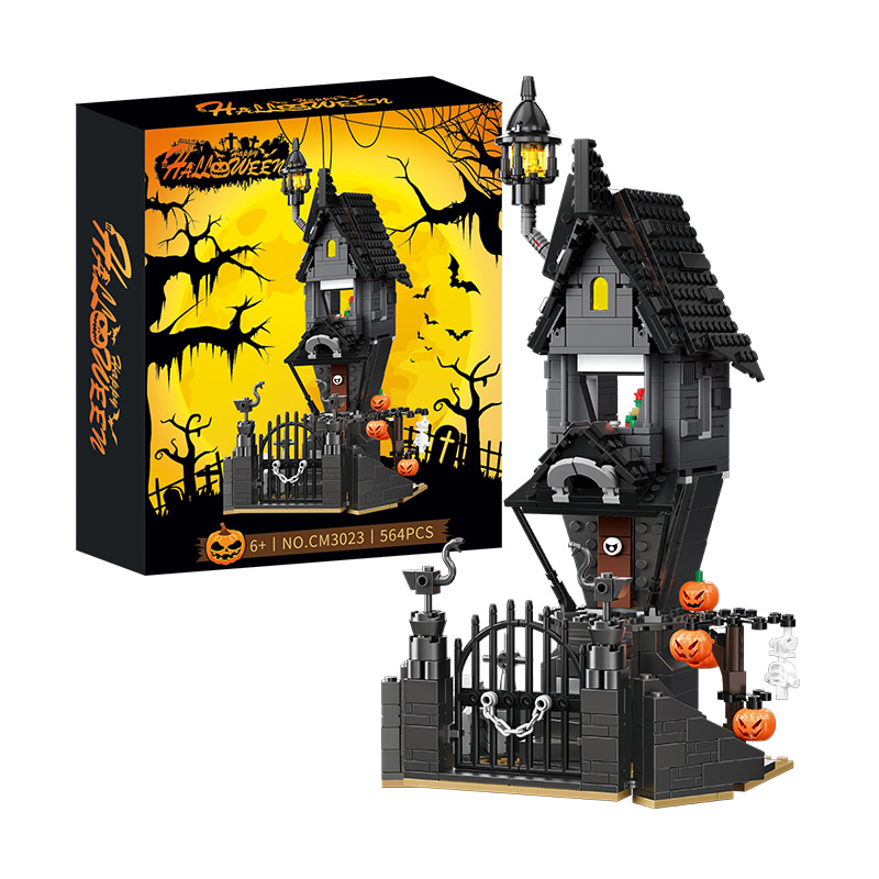 CAYI Halloween Keltóház Építőkocka Set Bricks Álmok Előtt Múltka Gyerek Játék (564DB)