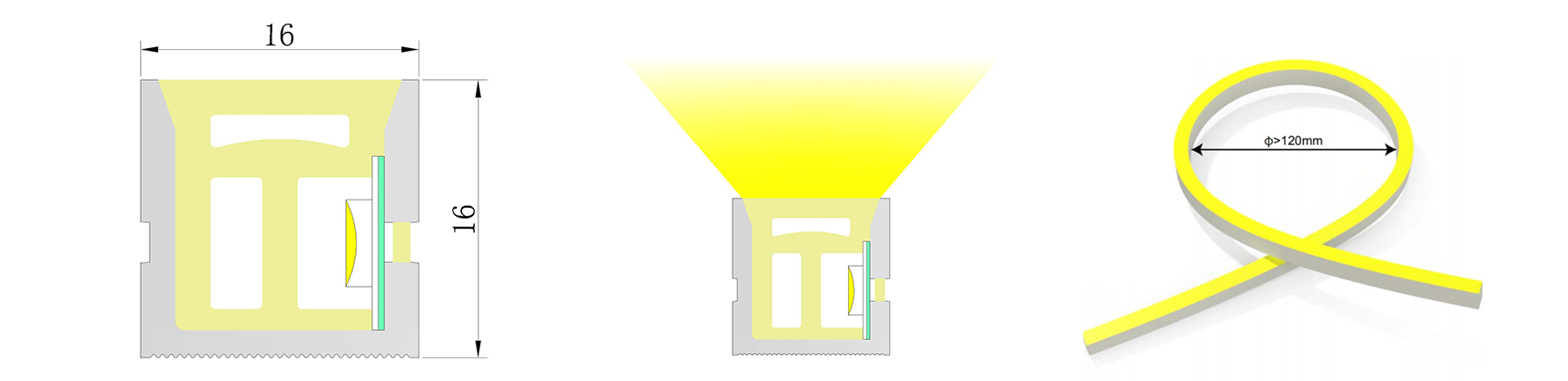 Neon Flex Side Bend 1616 RGBIC supplier