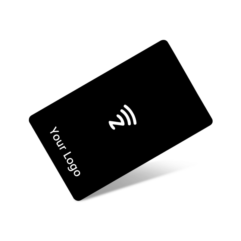 Plastic Rewritable Ntag213 Ntag215 Ntag216 1356  Oem  Cutsomizable Blank Black Rfid Pvc Nfc Business Card