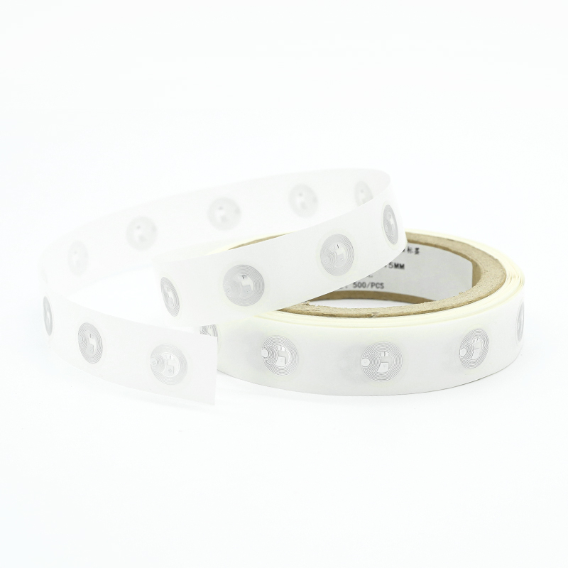 NTAG213 chip round rfid tag adhesive nfc rfid label roll for asset management