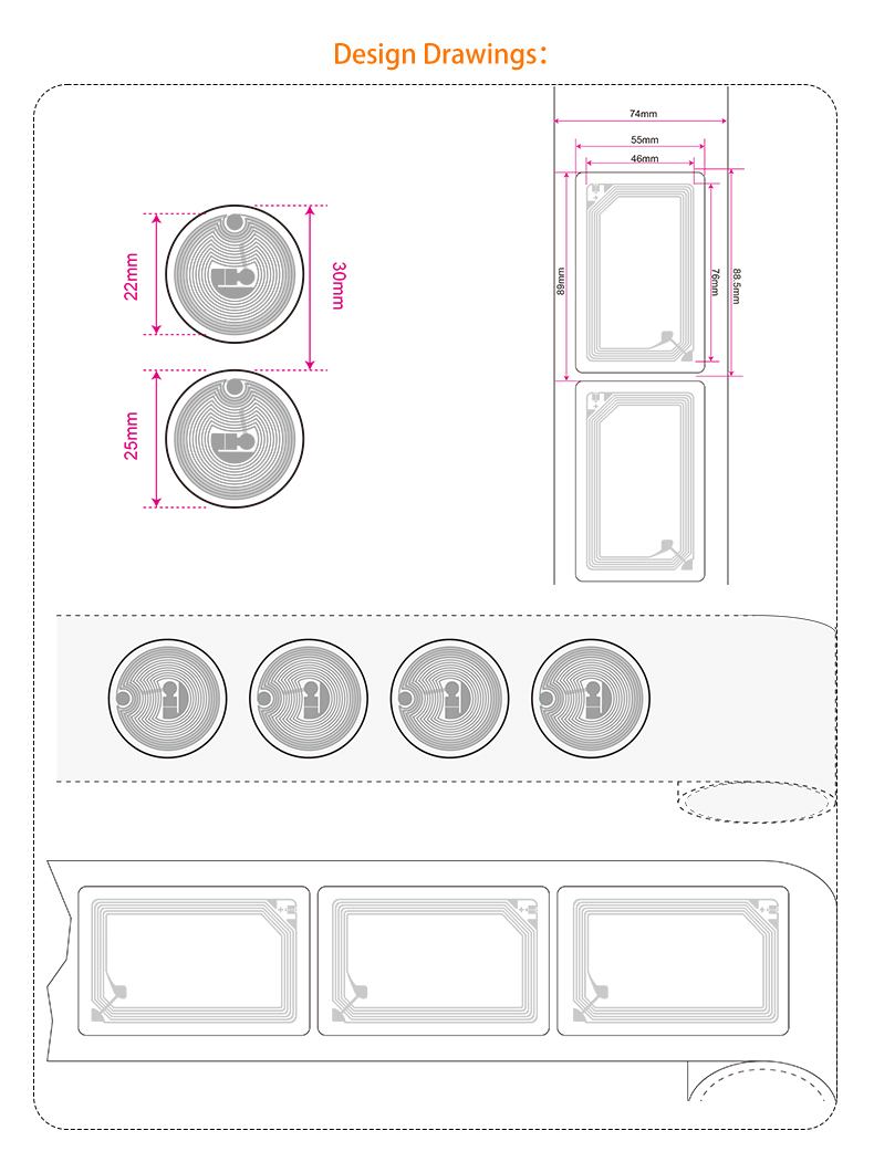 Wholesale RFID tag ICODE SLI RFID Label For Library Management details