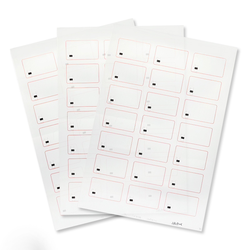 Mifare Classic 1K/4K RFID ບັດ PVC Inlay Sheet ISO14443A 13.56MHZ RFID Layout Custom